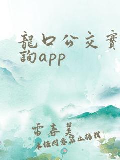 龙口公交实时查询app