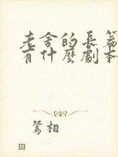 老舍的长篇小说有什么剧本有什么