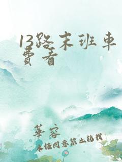 13路末班车免费看 13路末班车免费看