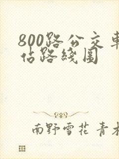 800路公交车站路线图