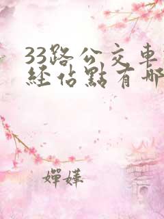33路公交车途经站点有哪些