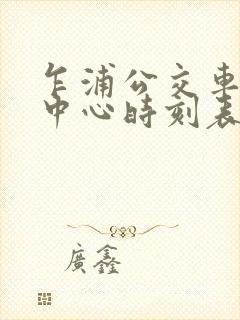 乍浦公交车客运中心时刻表