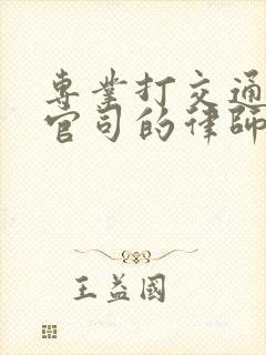 专业打交通肇事官司的律师