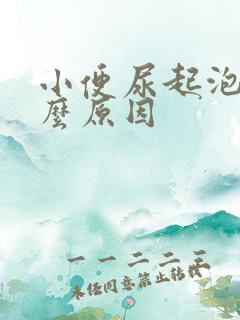 小便尿起泡是什么原因