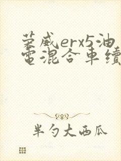 荣威erx5油电混合车续航