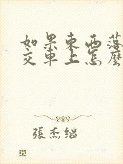 如果东西落在公交车上怎么办