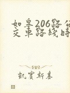 如皋206路公交车路线时间表