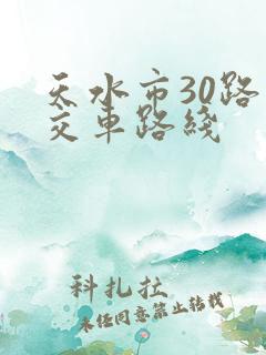 天水市30路公交车路线