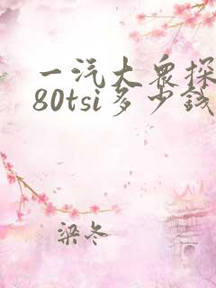 一汽大众探岳280tsi多少钱