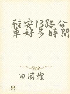 雅安13路公交车好多时间一趟
