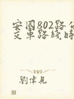 安国802路公交车路线时间表