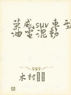 荣威suv车型油电混动