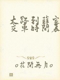大路到薛家湾公交车时间表
