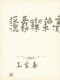 探岳gte插电混动裸车价