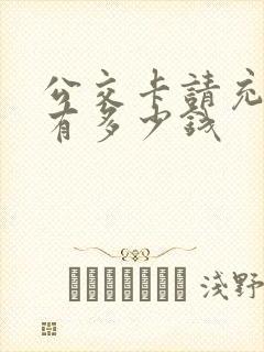 公交卡请充值还有多少钱