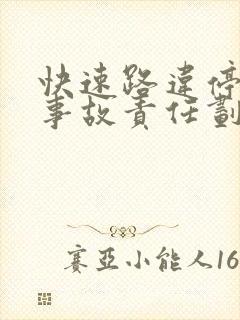 快速路违停造成事故责任划分