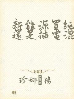新能源买纯电动还是插电混动