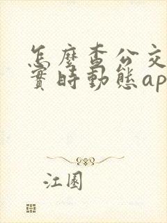 怎么查公交车的实时动态app
