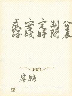 成安定制公交车路线时间表