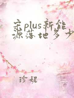 宋plus新能源落地多少钱