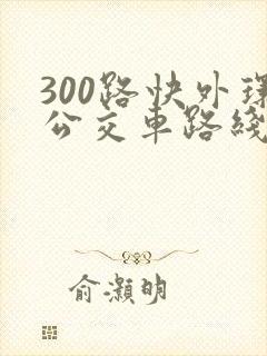 300路快外环公交车路线图