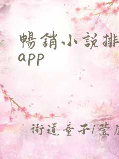 畅销小说排行榜app