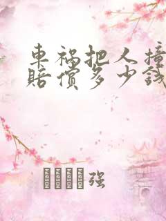 车祸把人撞死了赔偿多少钱