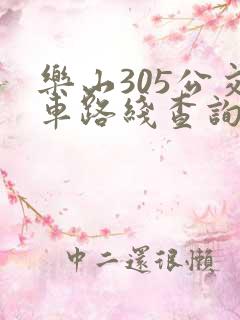 乐山305公交车路线查询查