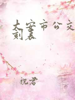 大安市公交车时刻表