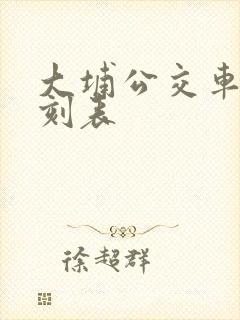 大埔公交车站时刻表