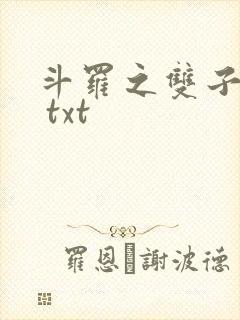斗罗之双子斗罗 txt