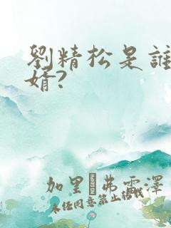 刘精松是谁的女婿?