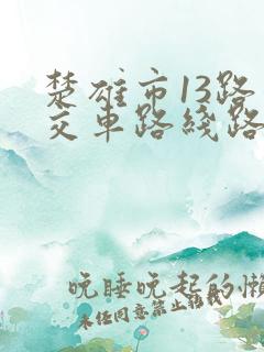 楚雄市13路公交车路线路线图