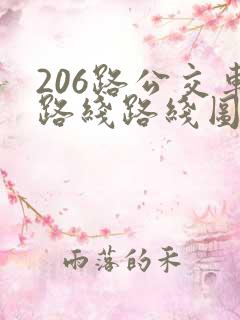 206路公交车路线路线图