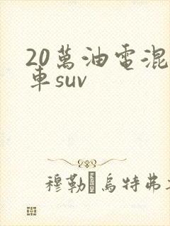20万油电混合车suv