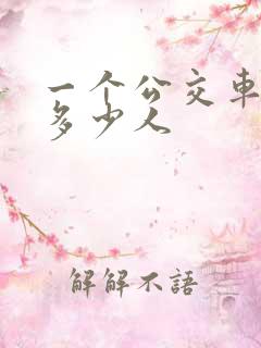 一个公交车能坐多少人