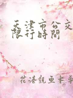 天津市公交车道限行时间 天津市公交车道限行时间