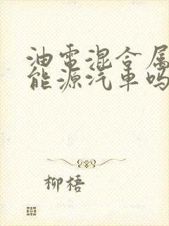 油电混合属于新能源汽车吗