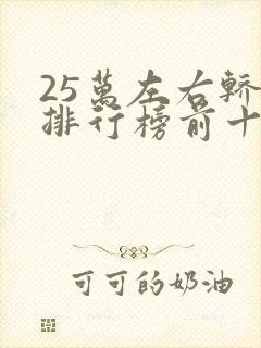 25万左右轿车排行榜前十名