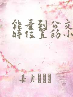能看到公交车实时位置的小程序 能看到公交车实时位置的小程序