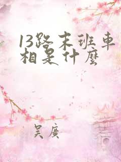 13路末班车真相是什么 13路末班车真相是什么