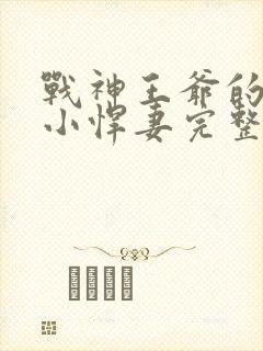 战神王爷的甜宠小悍妻完整版