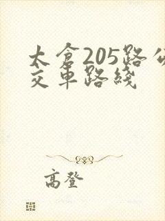 太仓205路公交车路线