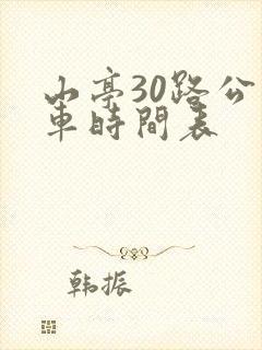 山亭30路公交车时间表