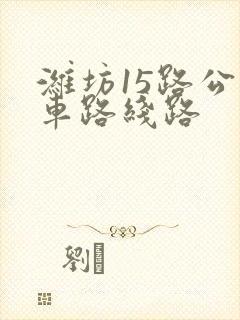 潍坊15路公交车路线路