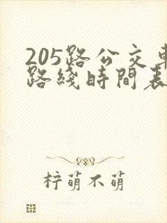 205路公交车路线时间表