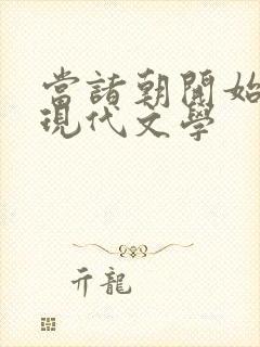 当诸朝开始讲解现代文学