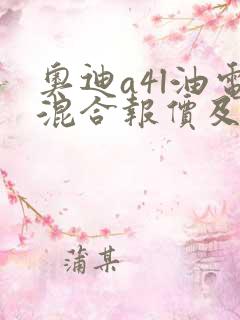 奥迪a4l油电混合报价及图片