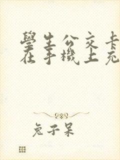 学生公交卡怎么在手机上充值微信