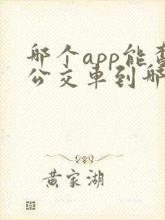 哪个app能查公交车到哪了